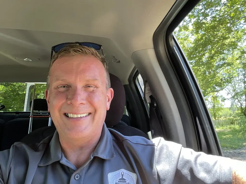 Interior paint sheens explained. Picture of the owner of Integrity in Blue Painting. 